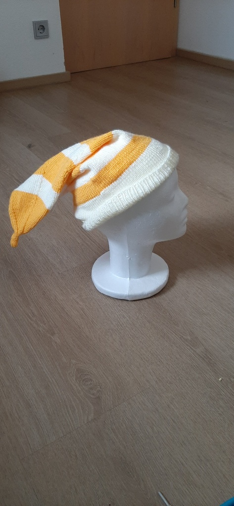 Mütze Orange weiß