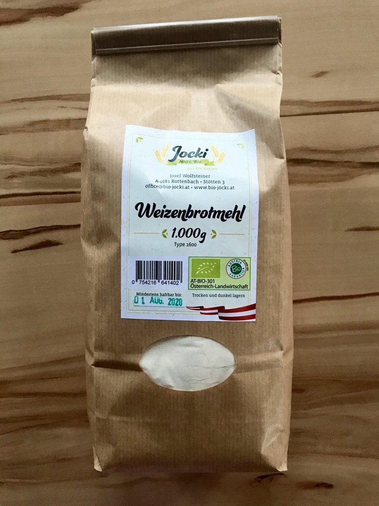Weizenbrotmehl (Type 1600) bio 1000g