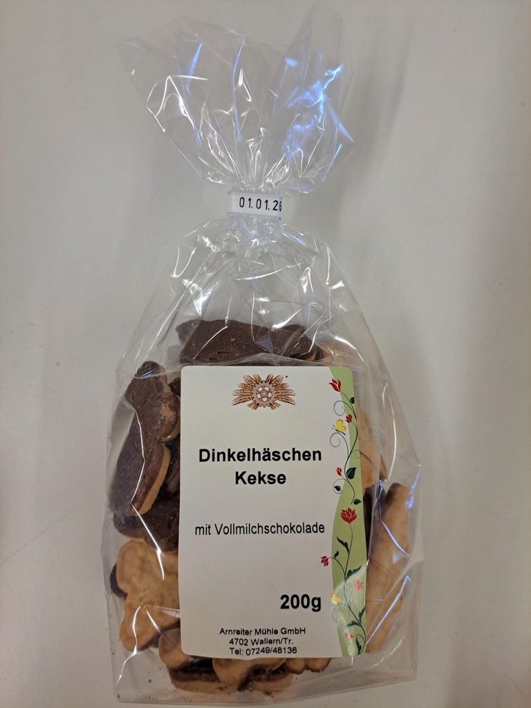 Dinkelhäschen Kekse mit Vollmilchschokolade | 200 g