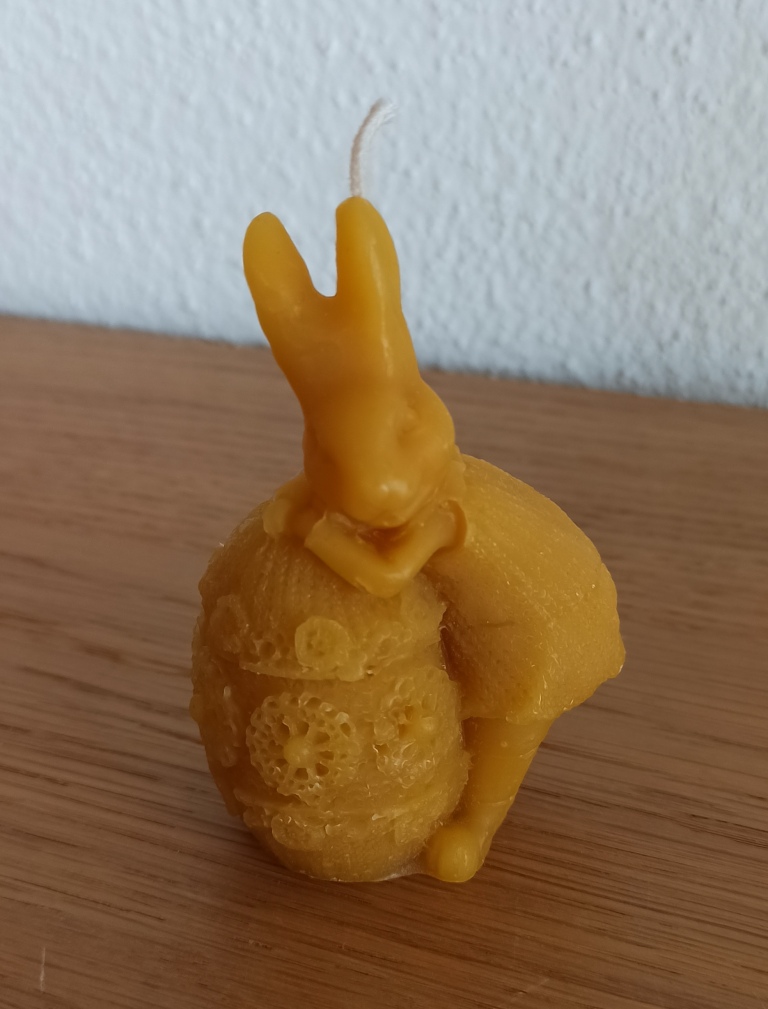 Bienenwachskerze Osterhase klein