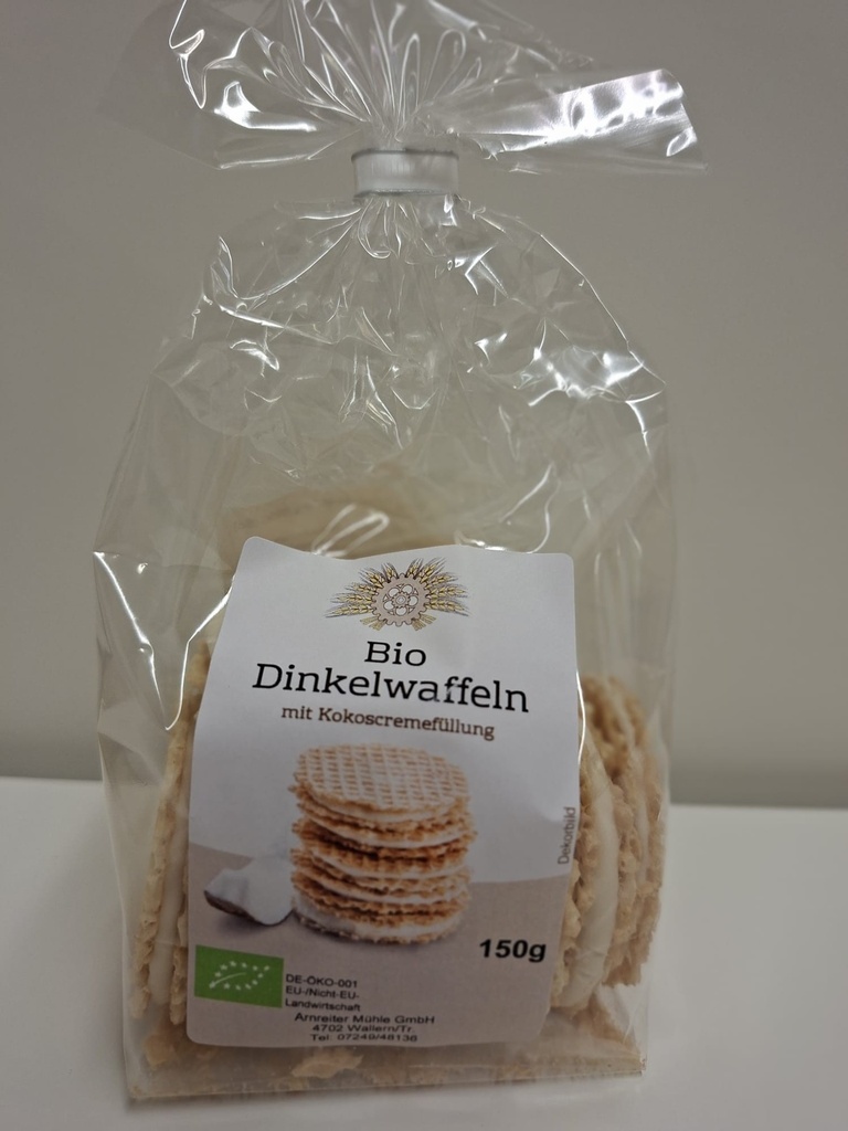 Bio Dinkelwaffel mit Kokoscremfüllung - 150 g