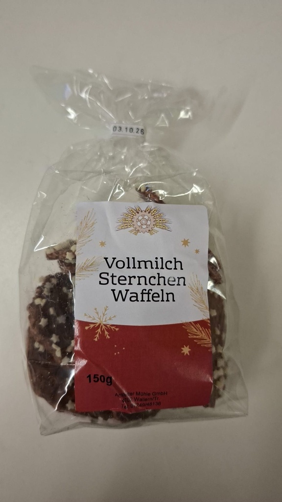 Vollmilch Sternchen Waffeln 150g