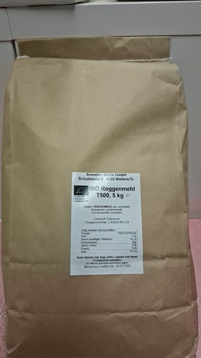 Bio Roggenmehl T500 5 kg- für Störibrot