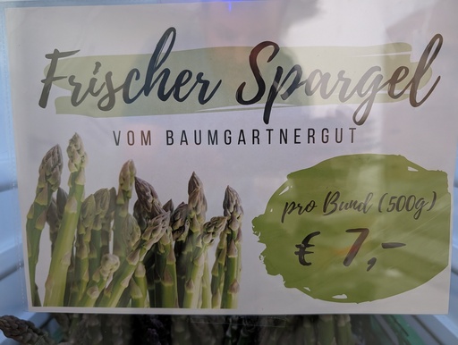 Spargel grün 500g aus Pichl