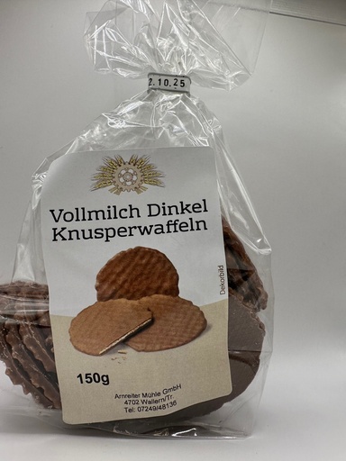 [300850] Vollmilch Dinkel Knusperwaffel - 150g